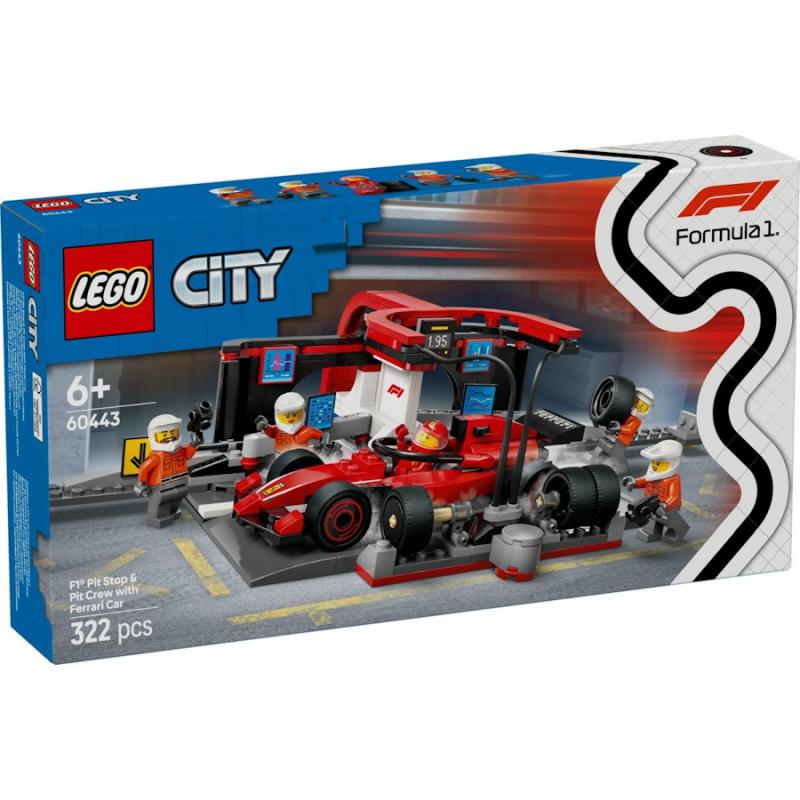LEGO® City - F1®-es boxutca és személyzet, Ferrari autóval | #60443