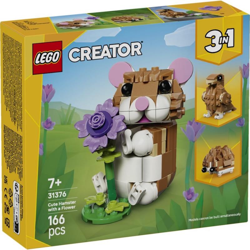 LEGO® Creator 3-in-1 - Aranyos hörcsög egy virággal | #31376