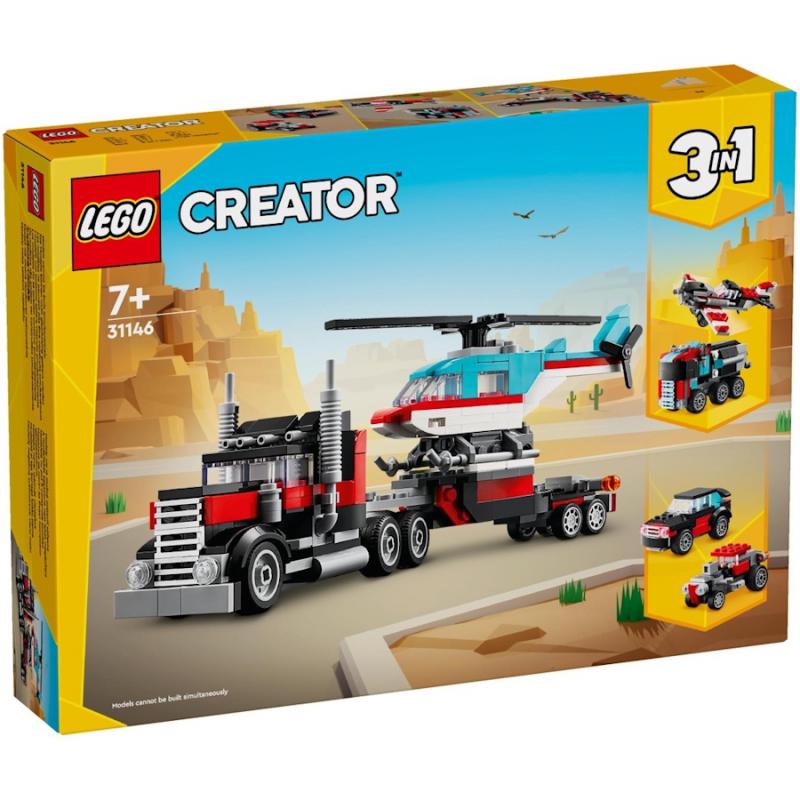 LEGO® Creator 3-in-1 - Platós teherautó és helikopter | #31146