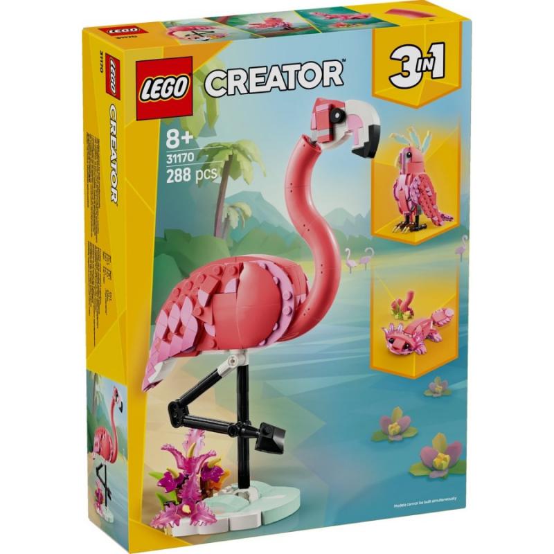 LEGO® Creator 3-in-1 - Vadállatok: rózsaszín flamingó | #31170