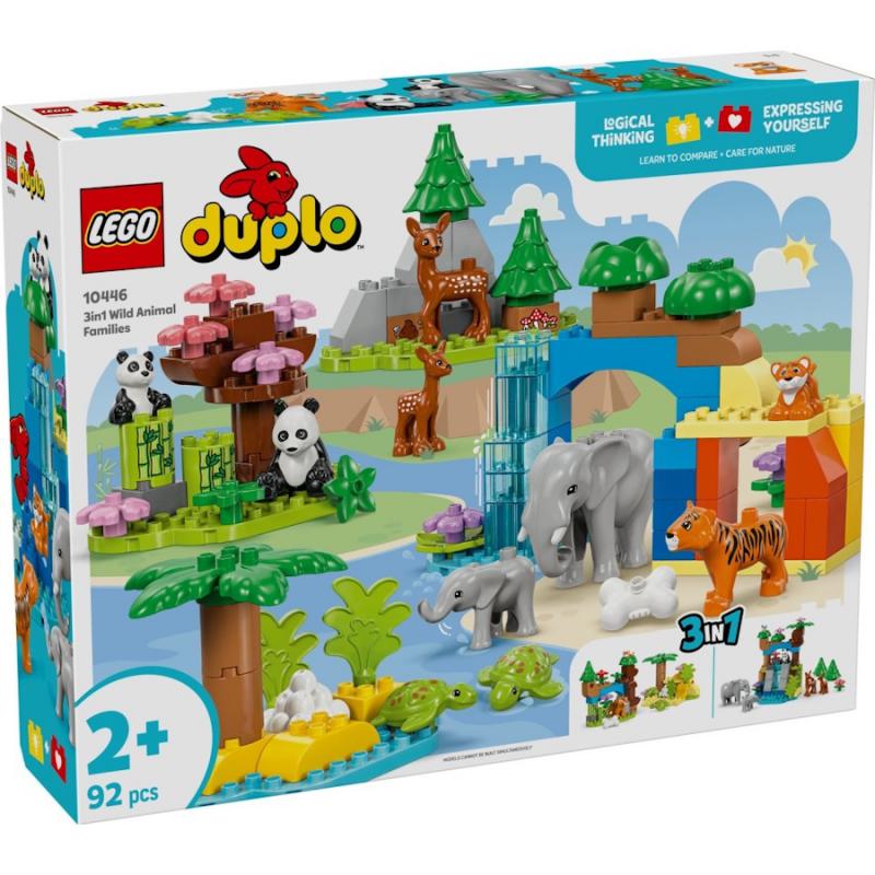 LEGO® DUPLO® - 3 az 1-ben állatcsaládok a vadvilágban | #10446
