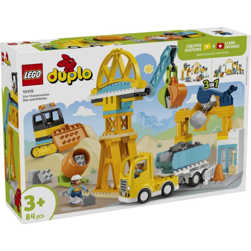 LEGO® DUPLO® - 3 az 1-ben építési terület és munkagépek | #10476