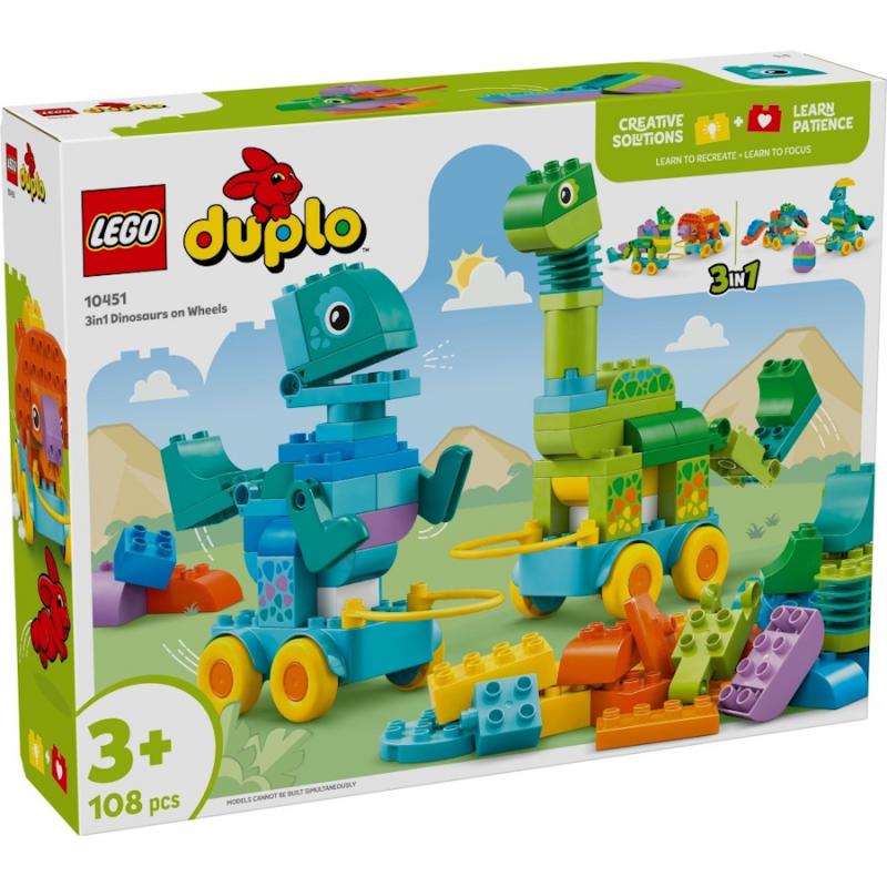 LEGO® DUPLO® - 3 az 1-ben guruló dinók | #10451
