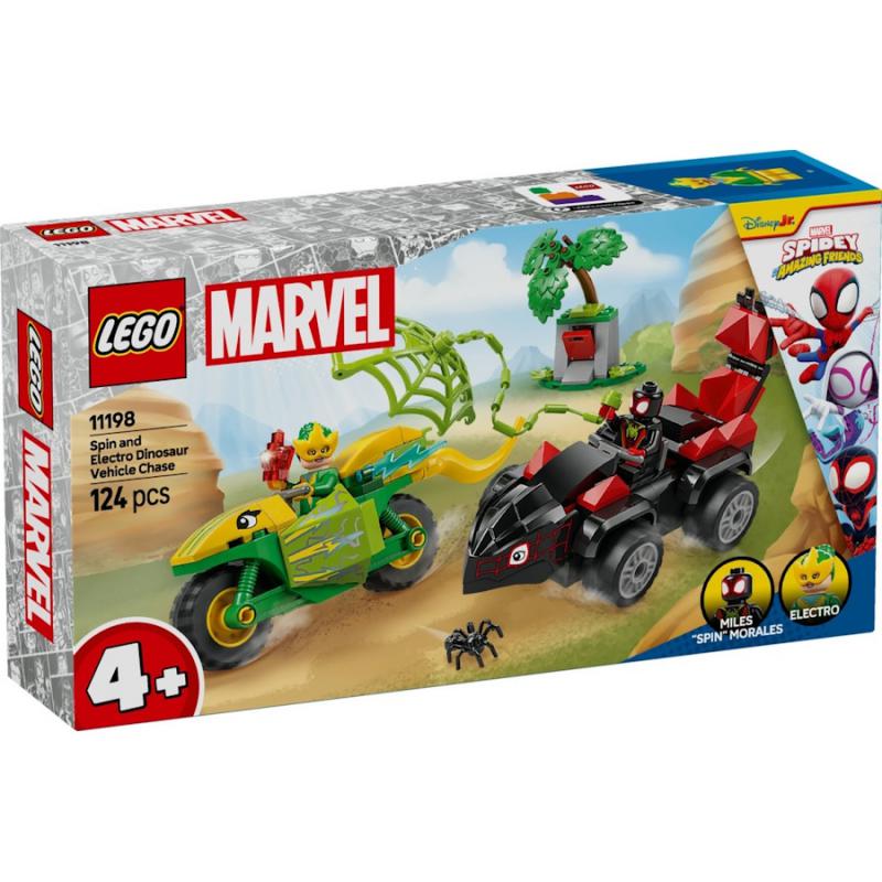 LEGO® Marvel - Spin és Electro: Üldözés a dinójárművel | #11198