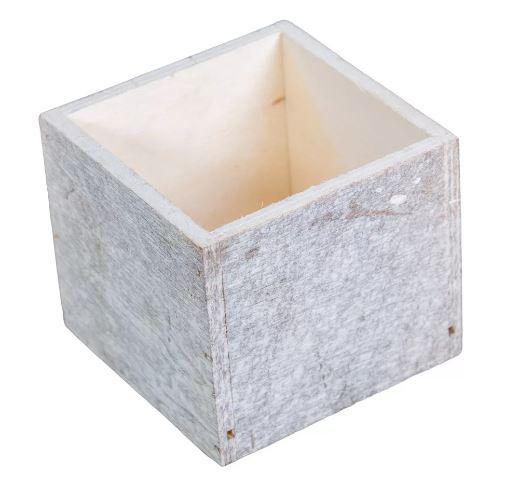 Fa láda szürke koptatott M8x9x9cm