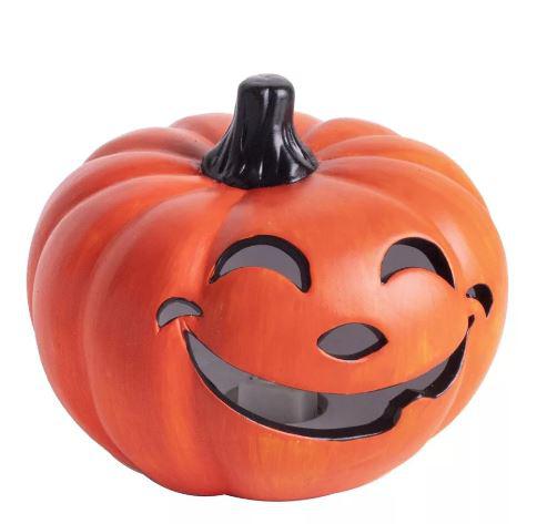 Halloween tök LED-es kerámia M11cm