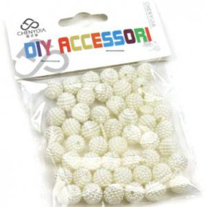 Dekor gyöngy 10mm - Tört fehér