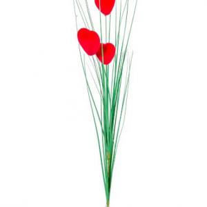 Füves ág 3 szív pickkel M63cm
