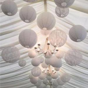 Papír lampion csipkés 30cm