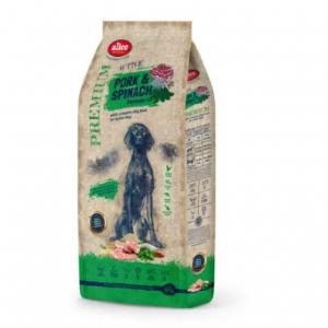 Alice professional  Active  Felnőtt kutyáknak  Sertés és spenót / Csak kimérve rendelhető. 1 egység 1 Kg