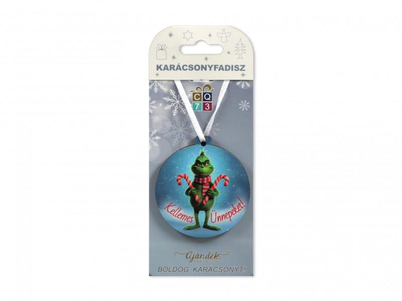 202620 Karácsonyfadísz zöld manó 7cm