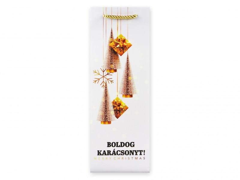 Ajándéktasak italos Boldog Karácsonyt 12x10x35cm 629210