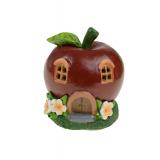 Almaház poly 8,3*8,3*9,8cm LED-es piros