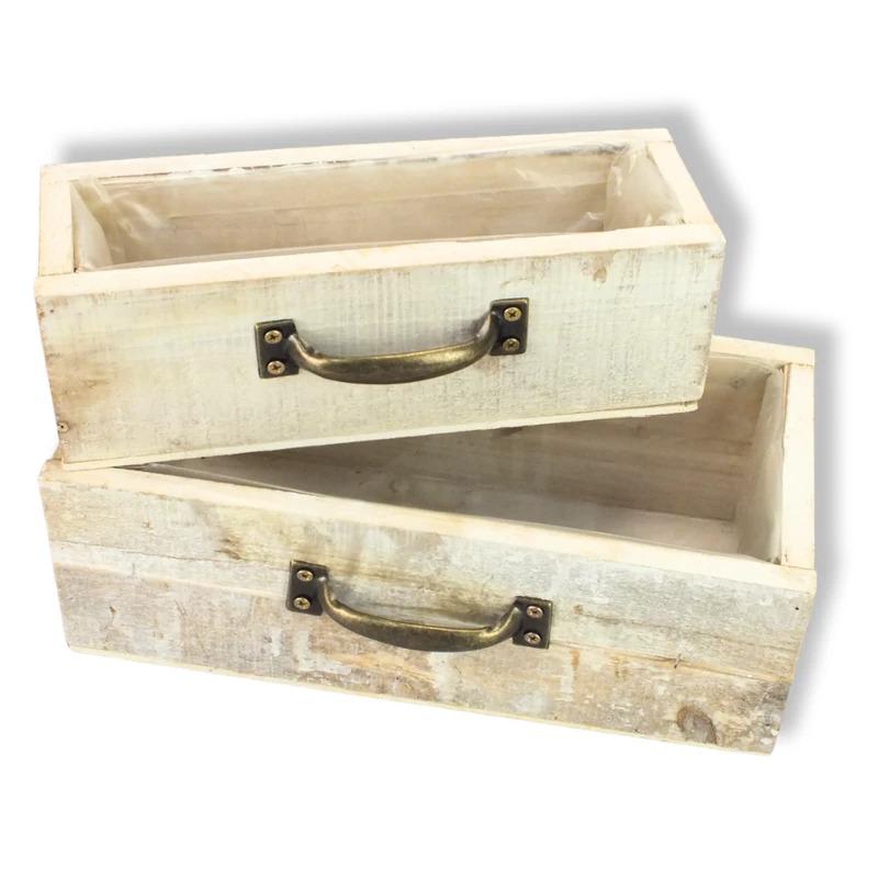 Antikolt fa fiók 2db/szett