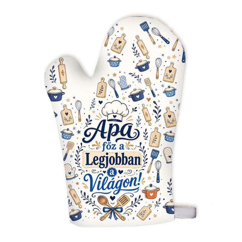 Apa Főz a Legjobban a Világon Főzőkesztyű – Ajándék Apának