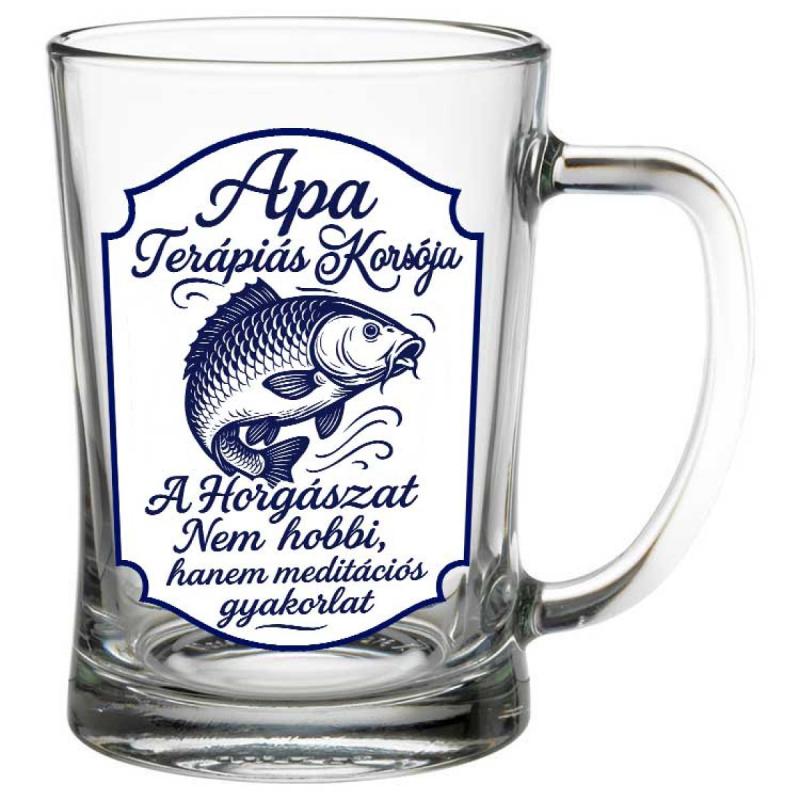 Apa Söröskorsó 500 ml - Apa Terápiás Korsója – horgász kék