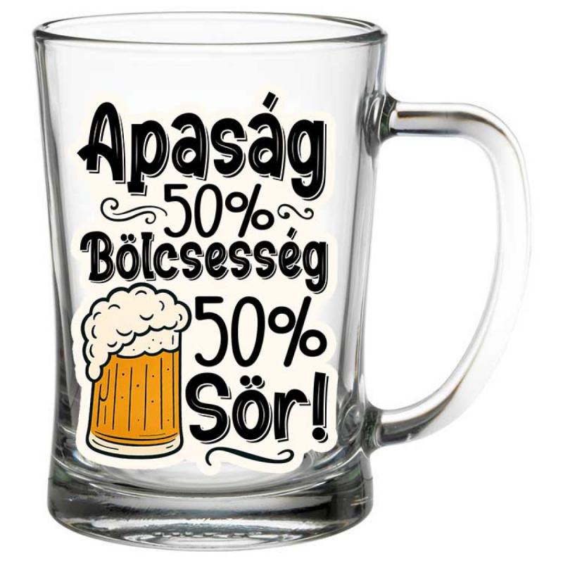 Apa Söröskorsó 500 ml - Apaság – Vicces Söröskorsó