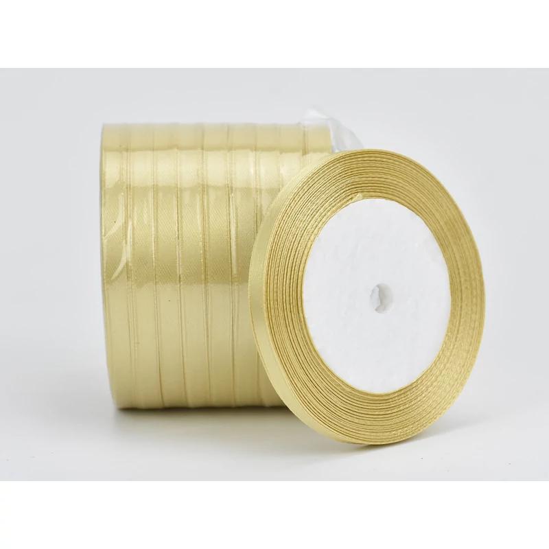 Arany szatén szalag 6mm 10 tekercs