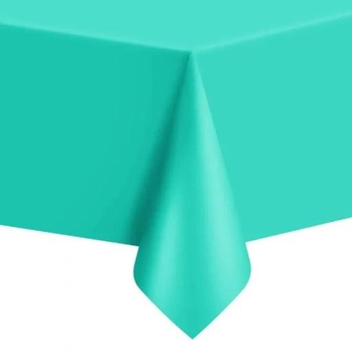 Asztalterítő tengerzöld műanyag foltálló abrosz 137x274 cm
