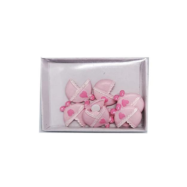 Babakocsi figura 2cm rózsaszín 8db