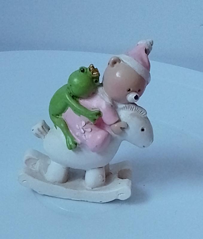 Baby maci rózsaszín+béka hintalón 6 cm