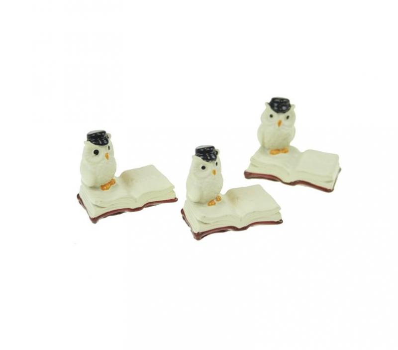 Bagoly ballagási könyvön poly S/3 3.8cm barna