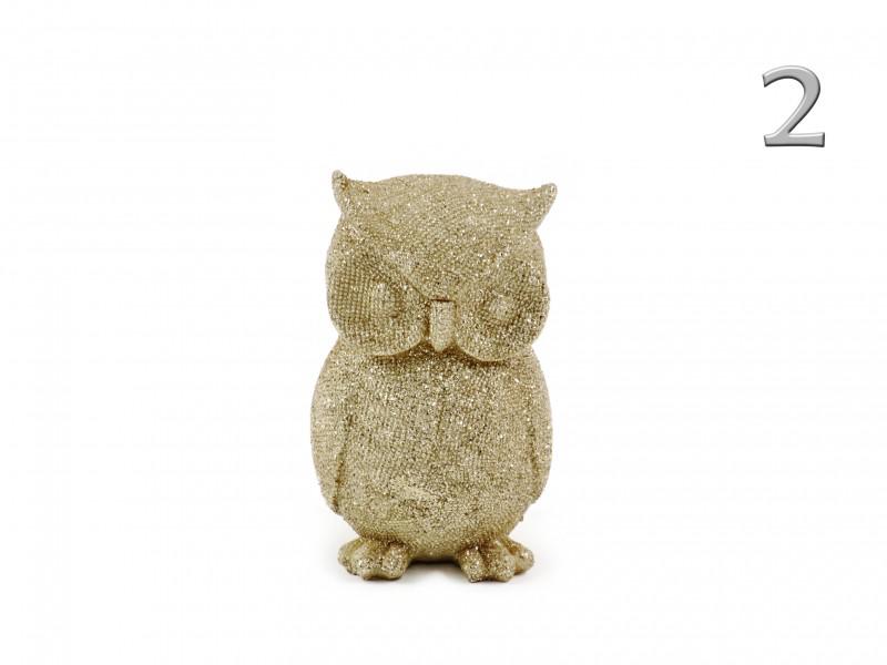 Bagoly figura arany 9cm APF540130 3f