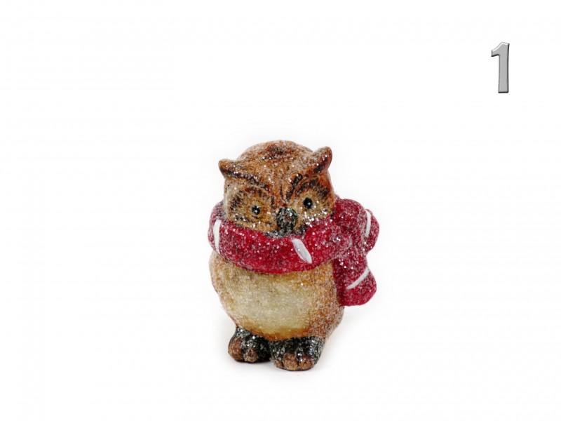 Bagoly figura téli ruhában 7,5cm APF646520 2f