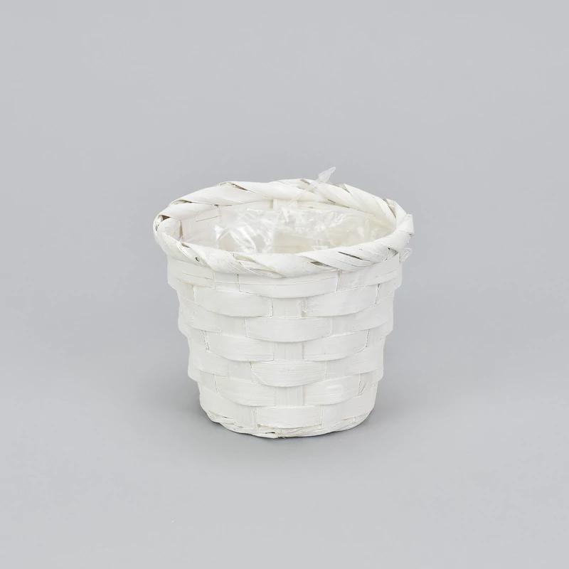 Bambusz kaspó fehér 9cm