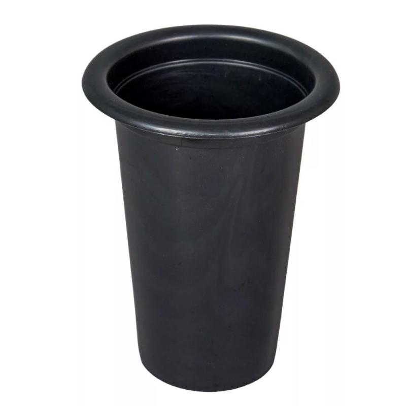 Betét műanyag E-típus fekete M15 D12cm (Kegyeleti dekorációk)