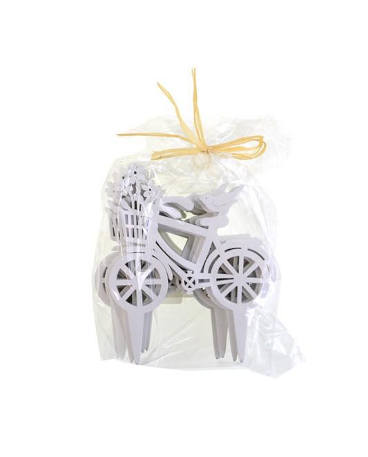 Bicikli fa leszúró 10cm s/10 fehér