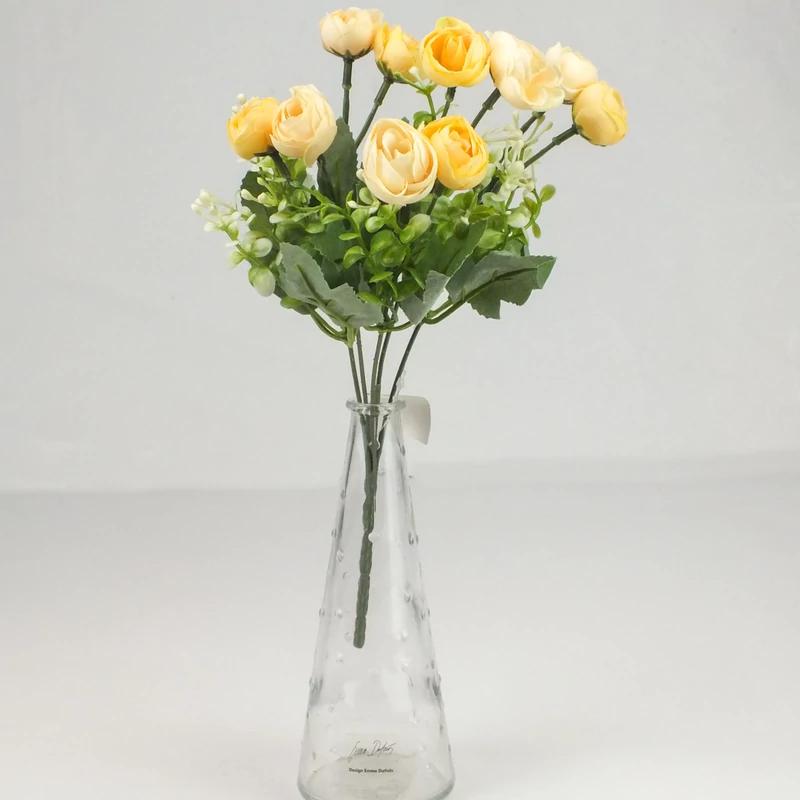 Boglárka csokor rezgővel - krém-sárga