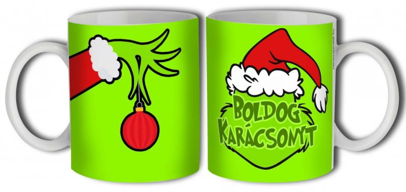 Bögre 3 dl - Zöld Manós Bögre – Karácsonyi Ajándék- Grincs