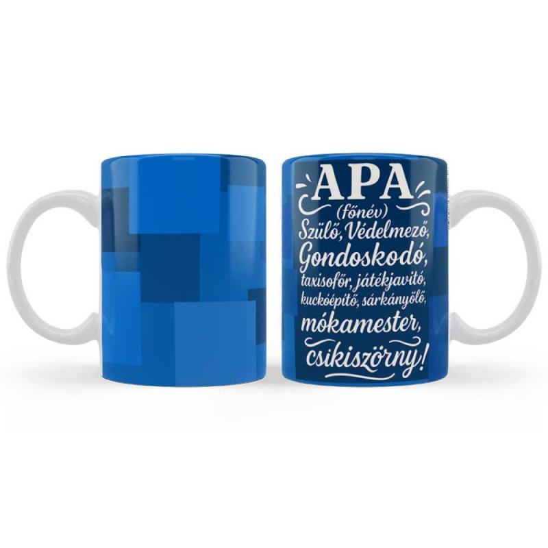 Bögre Apáknak - Apa Főnév nyelvtani magyarázat kék