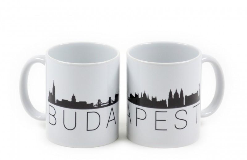 Bögre Budapest fehér 3dl