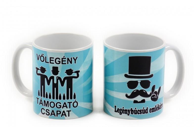Bögre Legénybúcsú 3dl vőlegényt támogató csapat kék