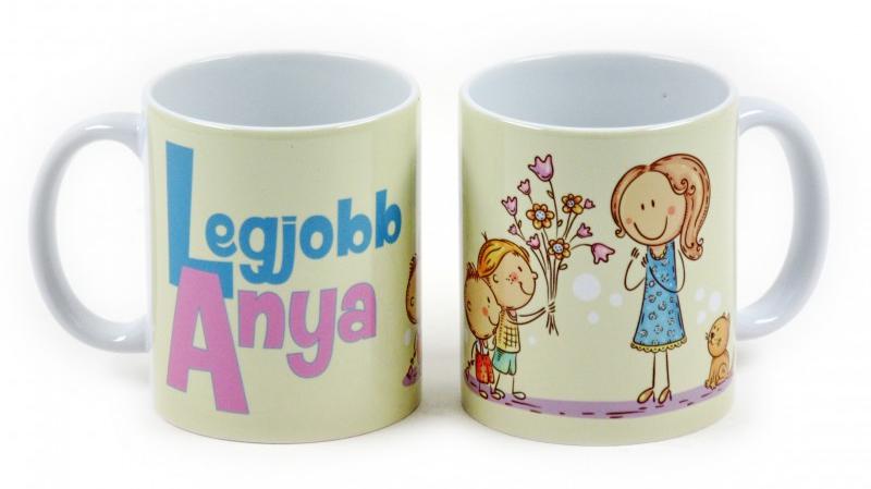 Bögre Legjobb Anya 3dl citromsárga