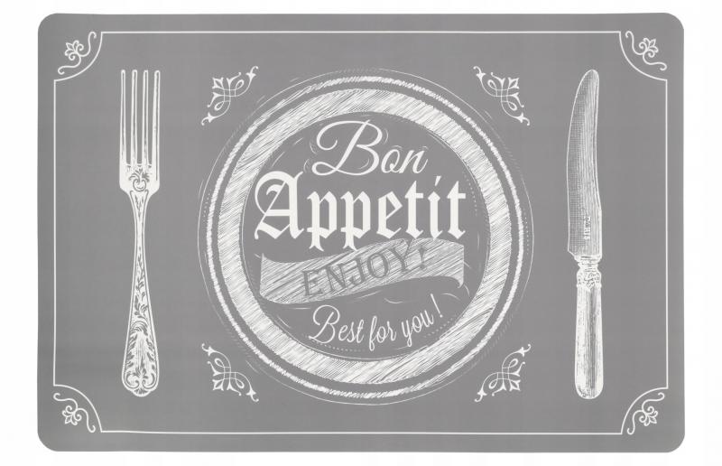 Bon Appetit tányéralátét 1db szürke