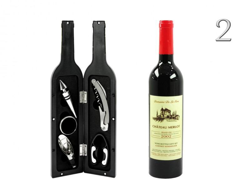 Boros szett palackban 5db-os 32cm 2 féle