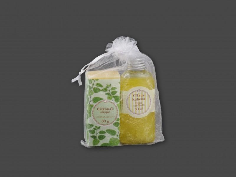Citromfű szappan +tusfürdő organzában 60g+50ml