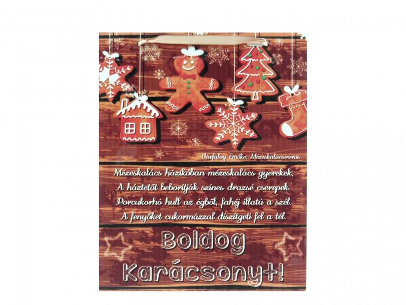 CQ02017 Fatábla Boldog Karácsonyt! mézeskalács 21x26cm