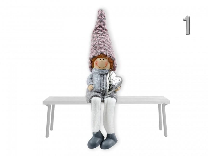 CQ02547 Lógólábú fiú/lány textil sapkában 16cm 2f