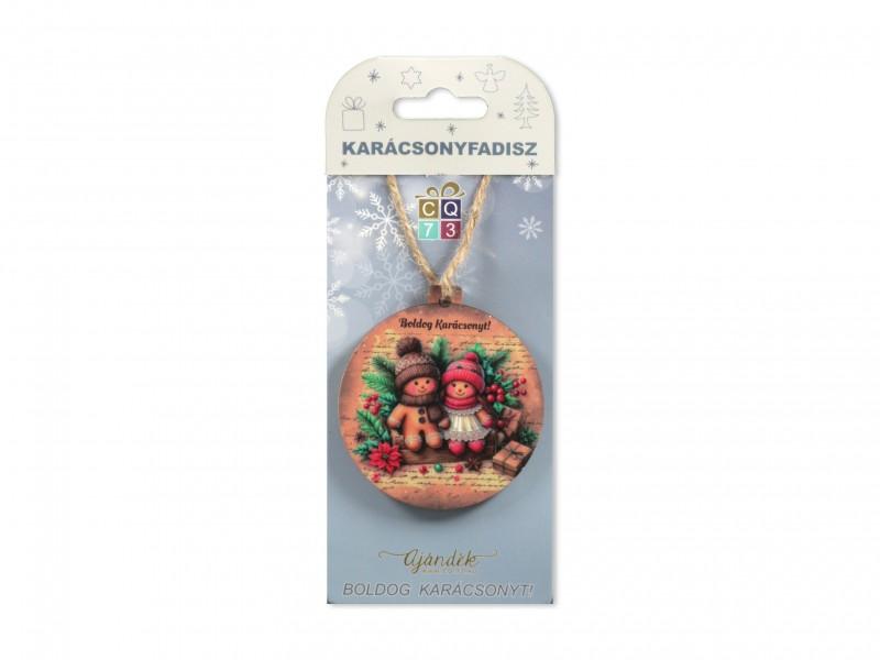 CQ08171 Karácsonyfadísz mézeskalács pár 7cm