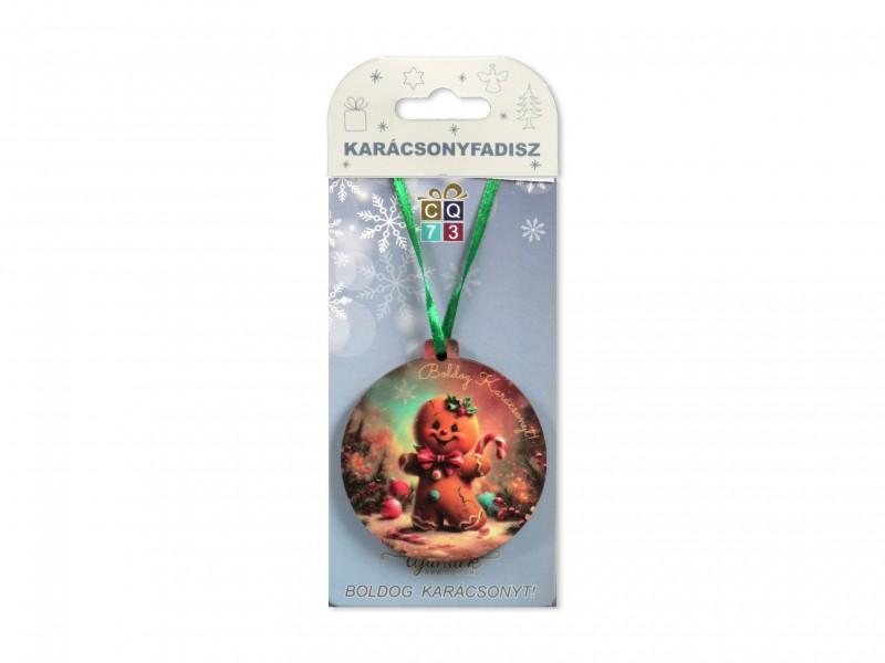 CQ08172 Karácsonyfadísz mézeskalács 7cm