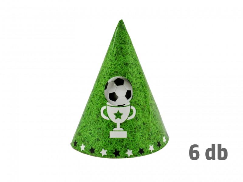 Csákó focis zöld 6db 16cm