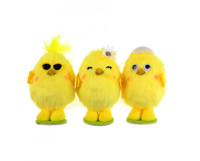 Csibe textil 12cm 3féle sárga