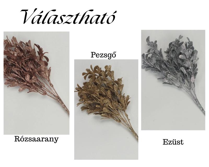 Csillámos bogyós csokor többszínű 35x13cm