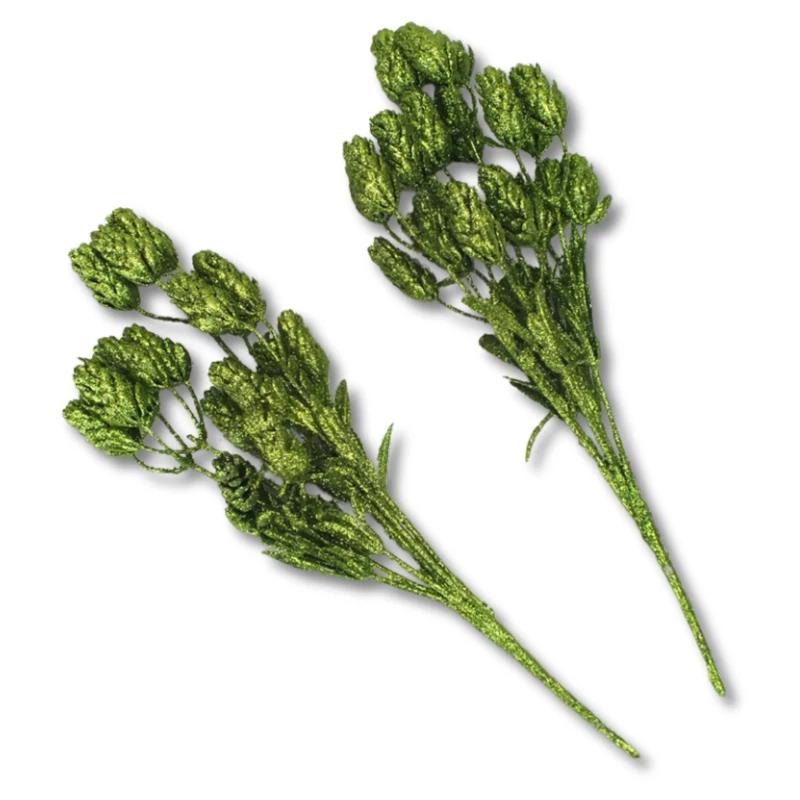 Csillámos komló csokor zöld 1db