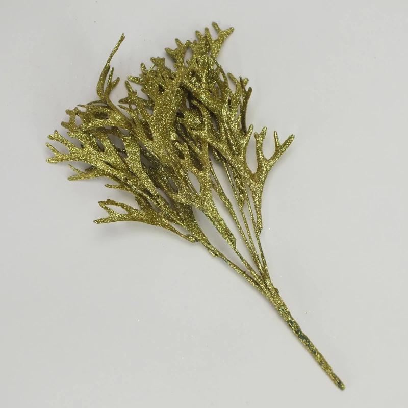 Csillámos szarvasagancs csokor arany