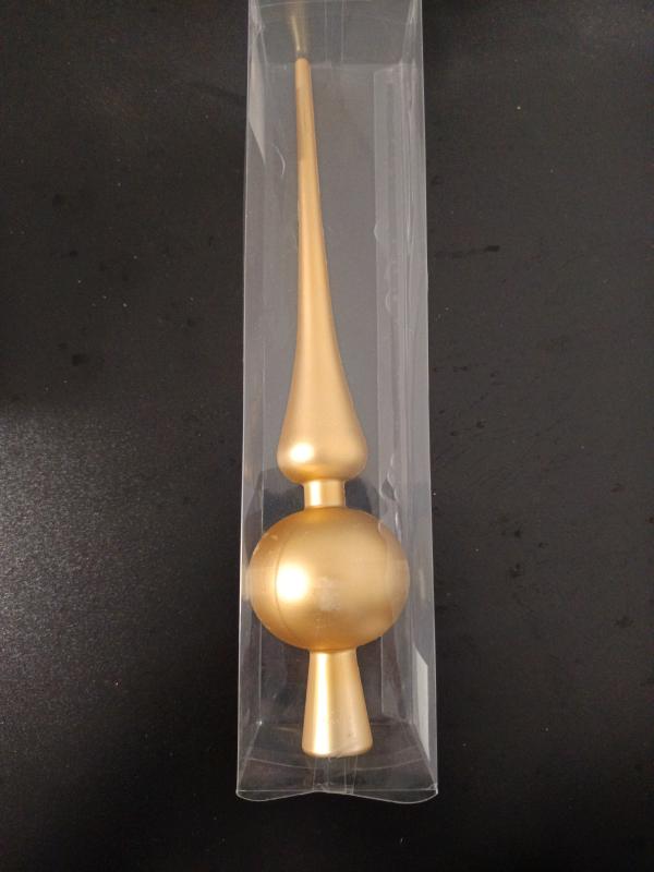 Csúcsdísz arany 27 cm matt